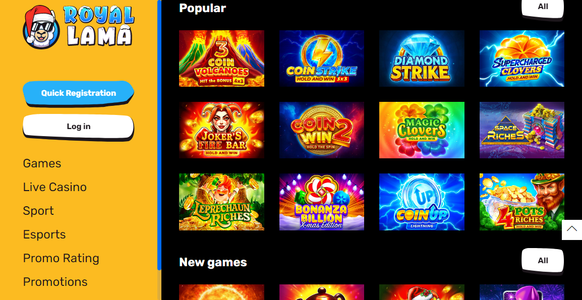 Royal Lama Casino Desktop screenshot